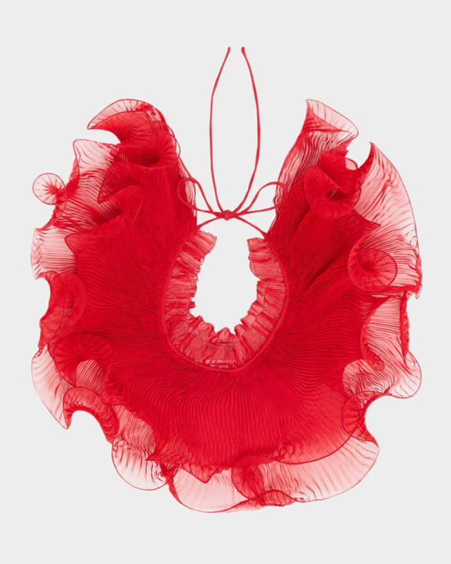 Chiffon Ruffle Collar